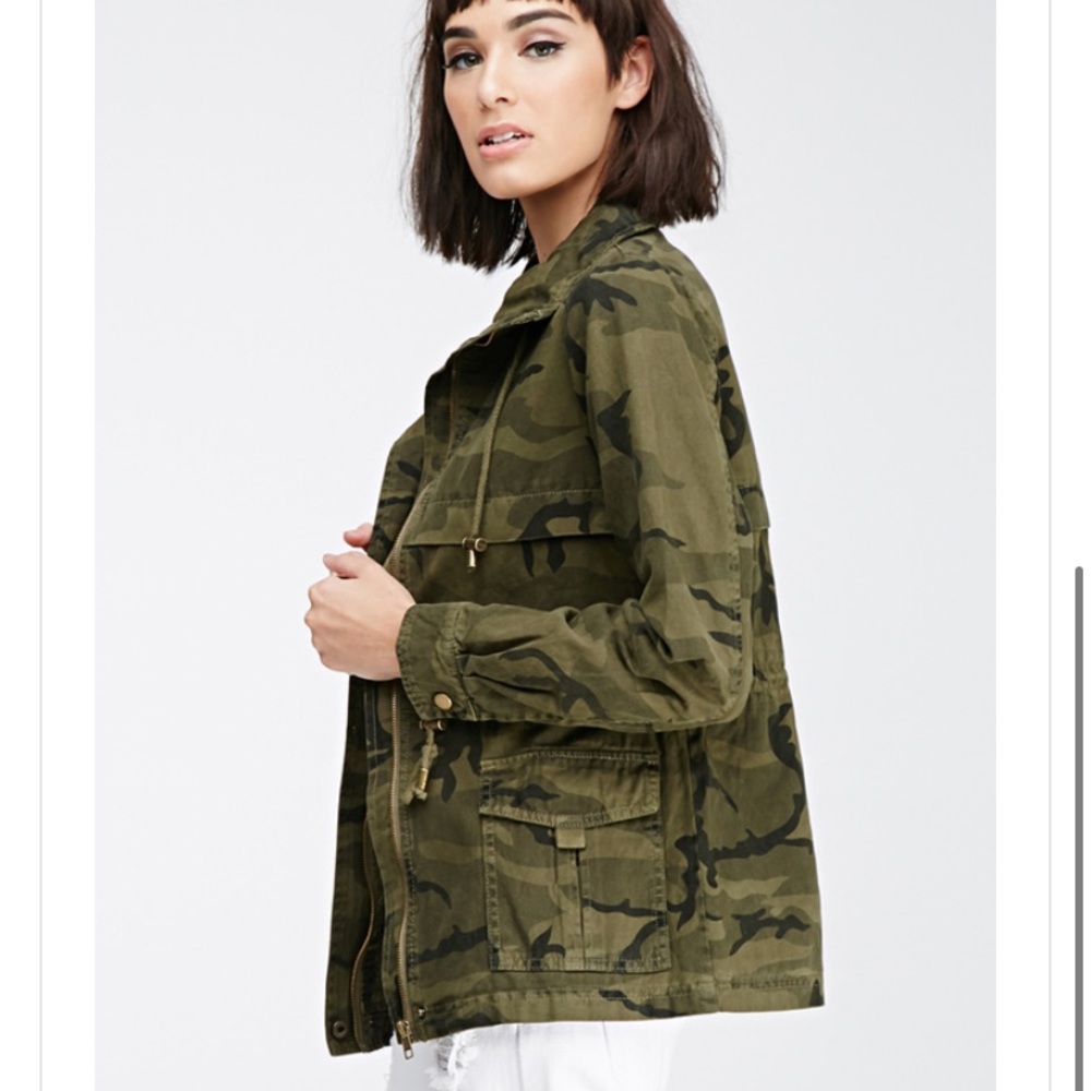 Forever 21 Camo Utility Jacket, size small